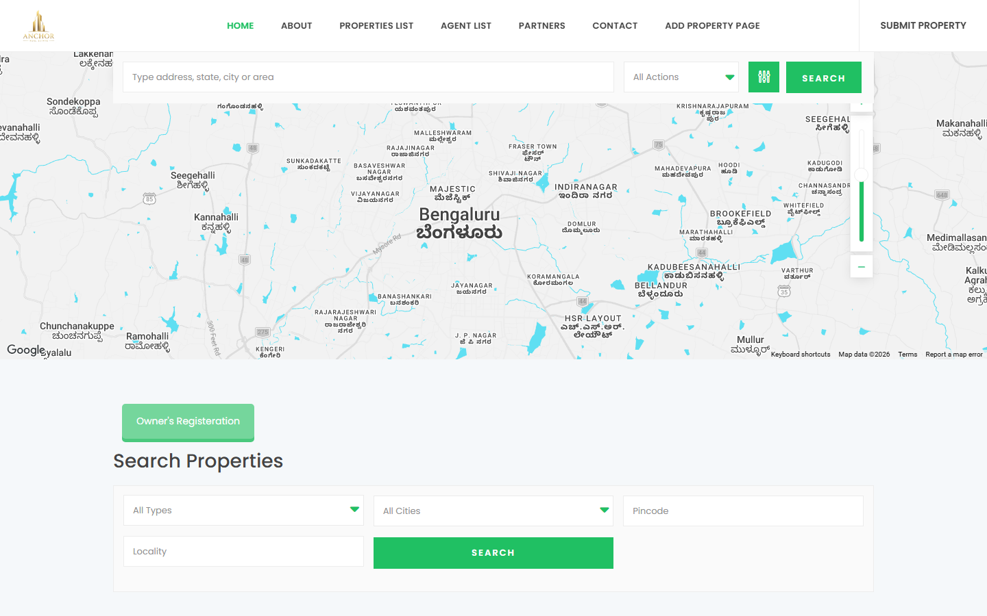 Anchor Real Estate website preview