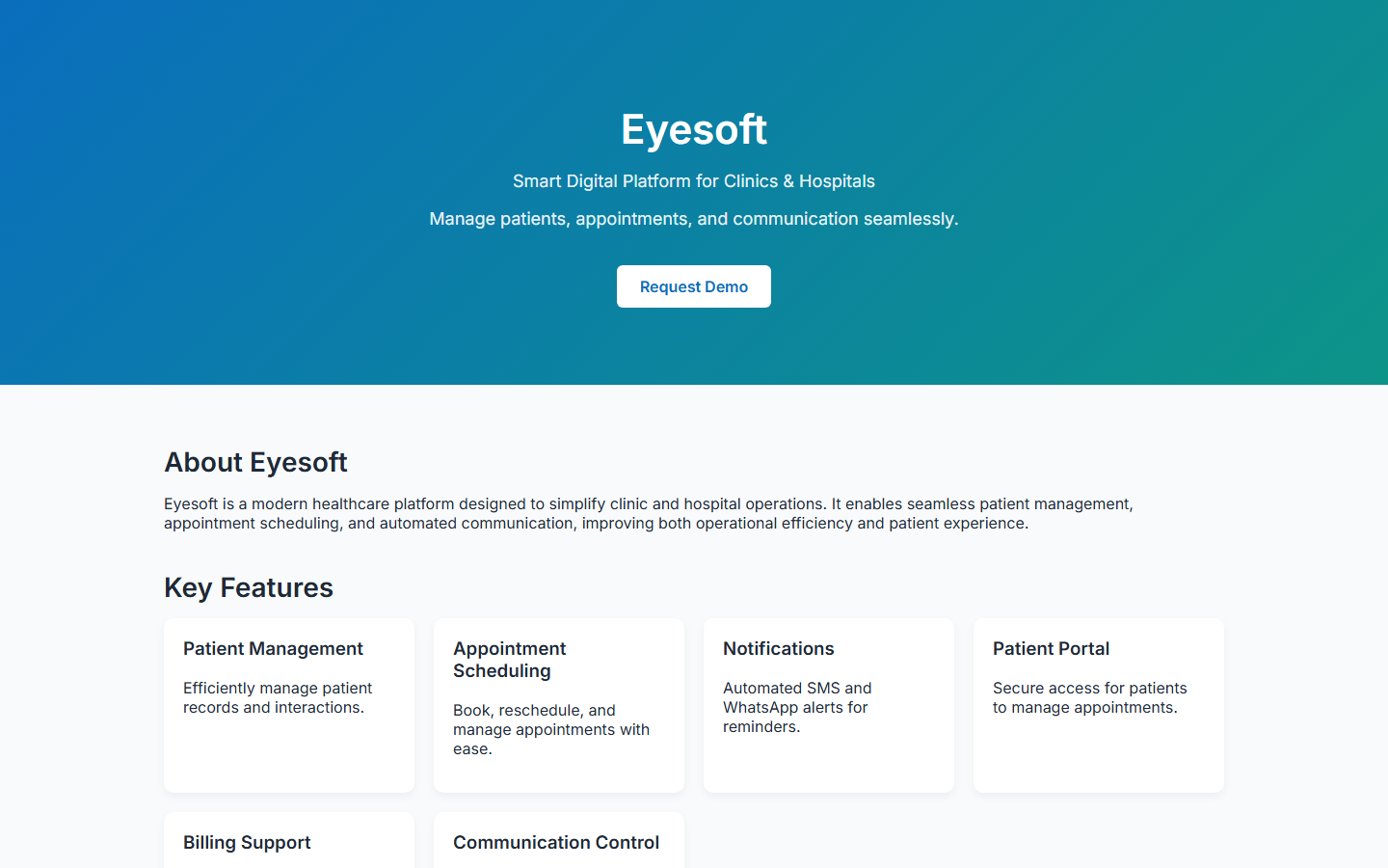 Eyesoft website preview
