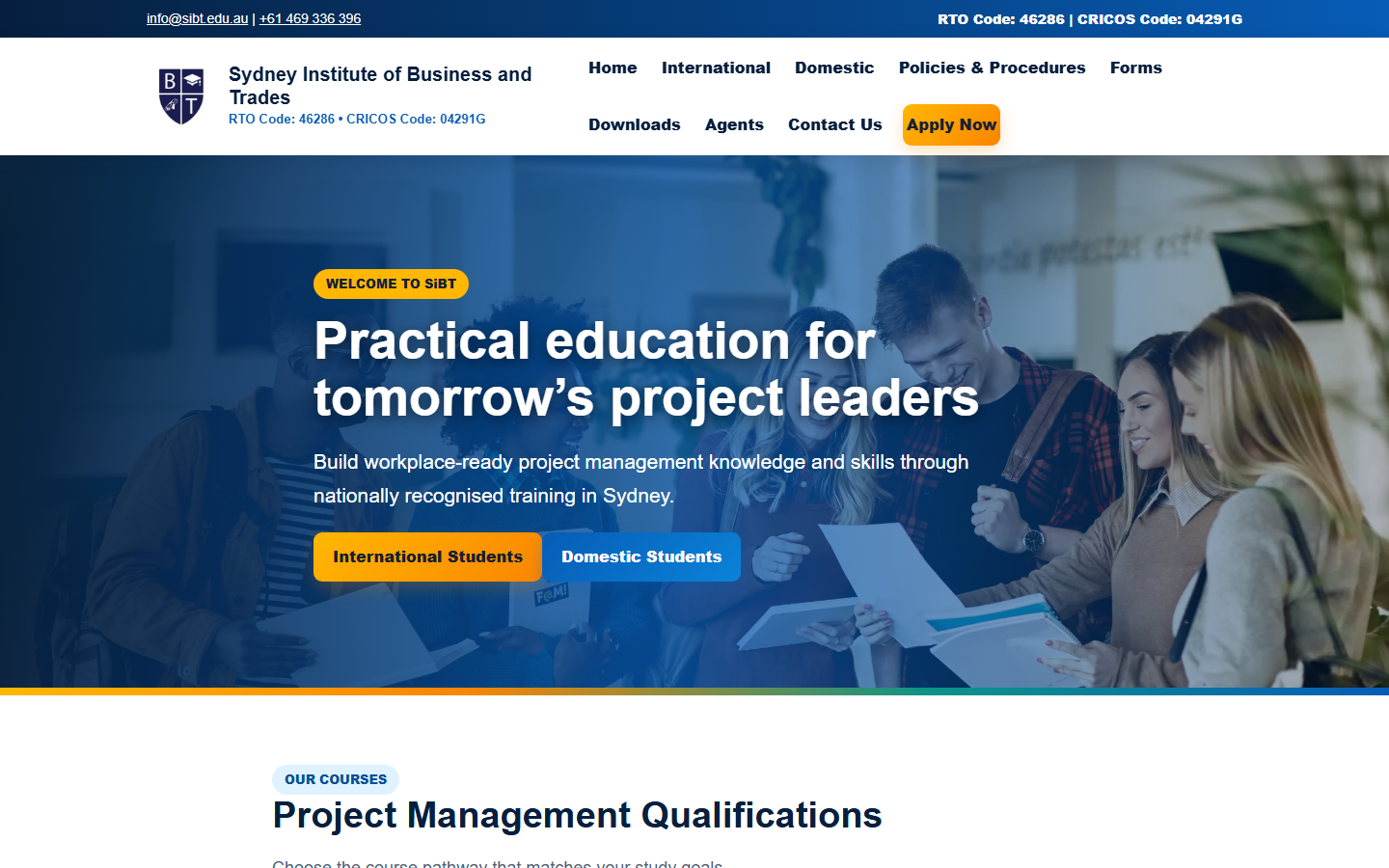 SIBT education platform preview